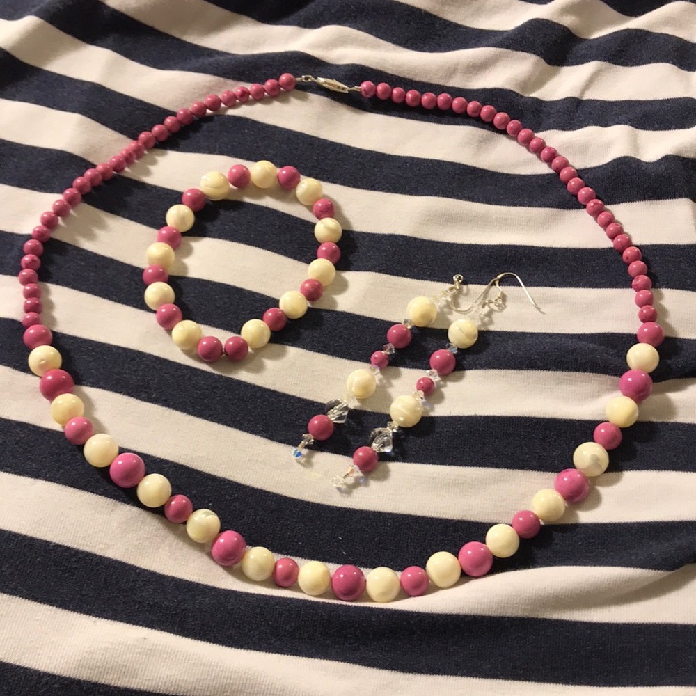 Fuchsia Turquoise, Mother of Pearl Set